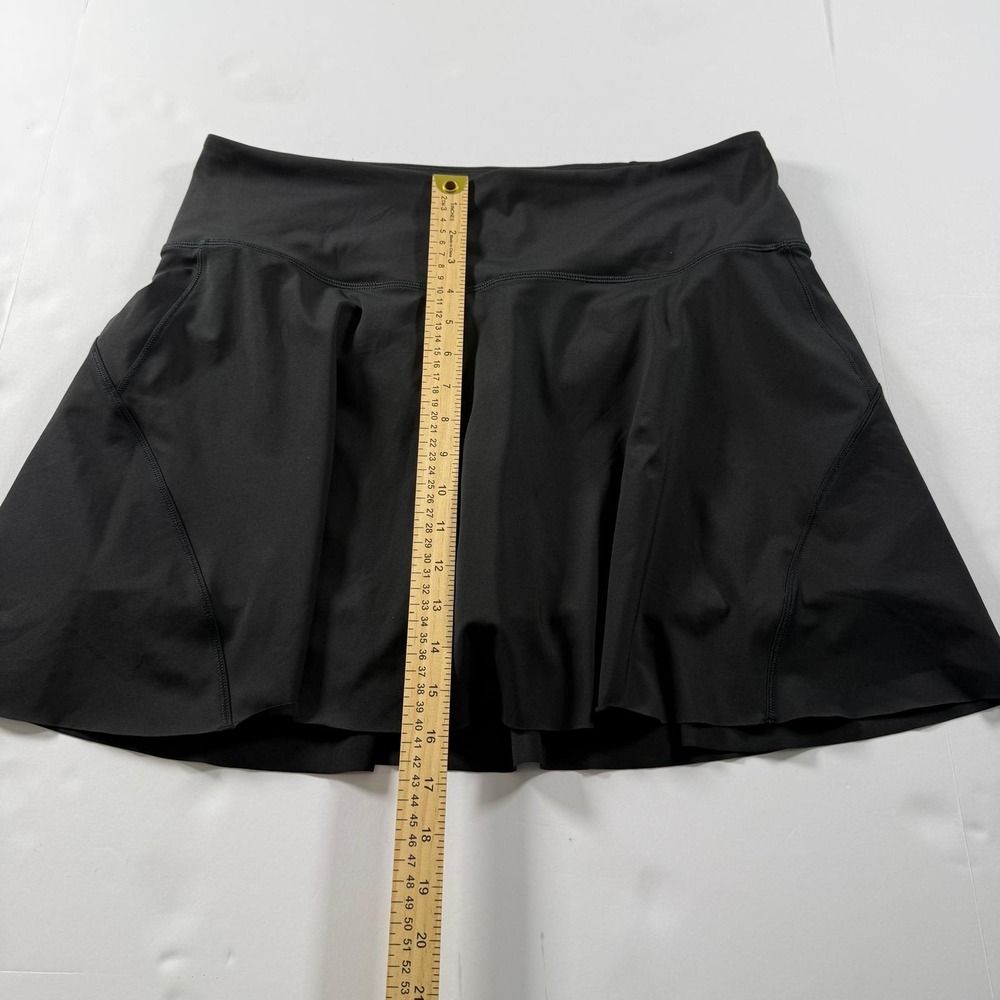 Athleta Ace Tennis Skort 15.5" Black Athletic Skirt with Built-in Shorts Large - Picture 13 of 16